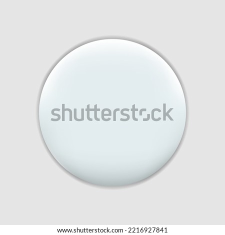 Mockup of a round badge on a backpack. Vector design.