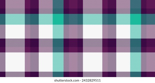 Mockup seamless plaid background, trim tartan texture fabric. Silk pattern textile vector check in white and dark color.