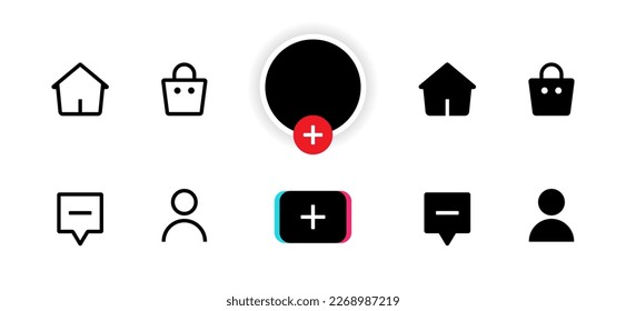 "Mockup set collection icons