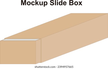 Mockup slide box top and 3d view