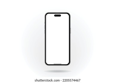 Mockup smart phone 14 new generation vector and screen Transparent and Clipping Path isolated for Infographic Business web site design app but in 2022