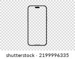 Mockup smart phone 16 generation vector and screen Transparent and Clipping Path isolated for Infographic Business web site design app but 