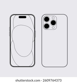 Mockup smart phone 16 generation vector and screen Transparent and Clipping Path isolated for Infographic Business web site design app but 
