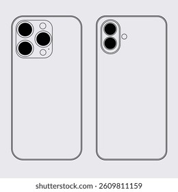 Mockup smart phone 16 generation vector and screen Transparent and Clipping Path isolated for Infographic Business web site design app but 
