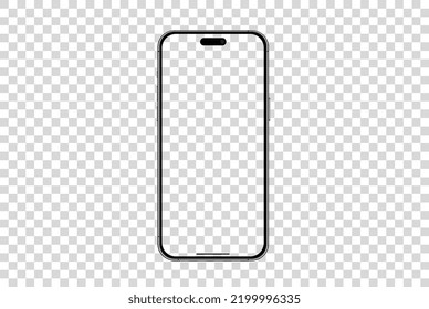 Mockup smart phone 17 pro max vector and screen Transparent and Clipping Path isolated for Infographic Business web site design app but 