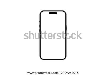 Mockup smart phone transparent isolated background
