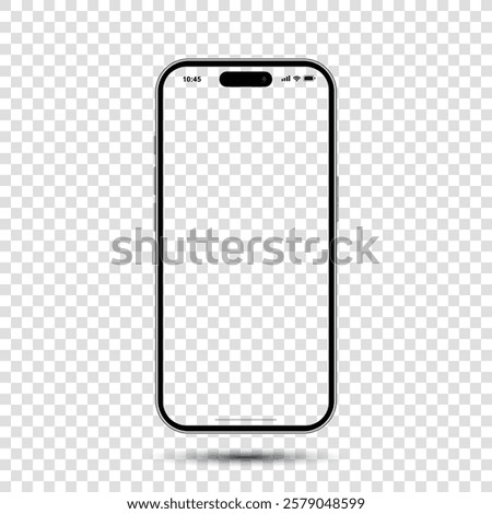 Mockup smart phone vector on transparent background