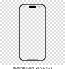 Mockup smart phone vector and screen Transparent and Clipping Path isolated for Infographic Business web site design app but