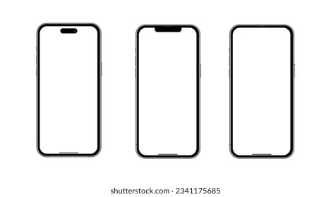 Mockup smart phone vector set for template designs and design web page and application on apple template