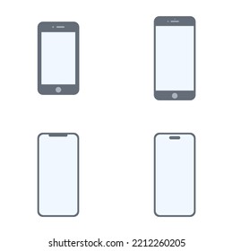 mockup smart phone4. Mobile phone icon. Flat design style. Vector illustration