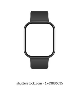 Mockup smart watch with white background. Vector illustration.