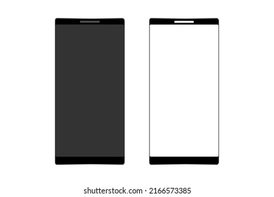 mockup smartphones On a white background Modern digital devices. Vector illustration