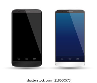 Mockup smartphones set vector realistic style. Vector illustration realistic. Can use for printing and web element. app element. Modern touchscreen android phone cellphone tablet smartphone 