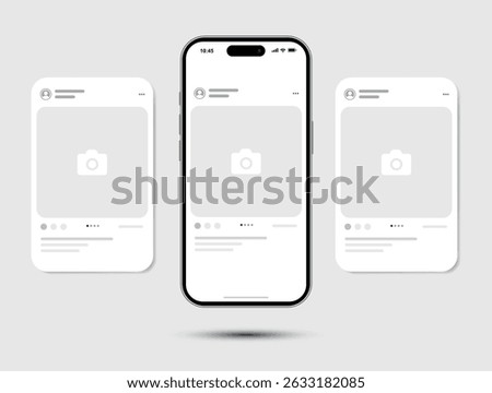 Mockup for social media post with smartphone