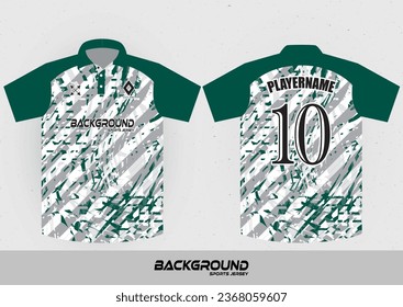 mockup for sports jerseys, racing car shirts, cycling shirts, running shirts, and wallpaper backgrounds, pattern green with white.