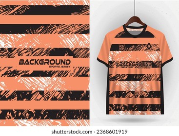 mockup for sports jerseys, racing car shirts, cycling shirts, running shirts, and wallpaper backgrounds, pattern orange with black stripes.