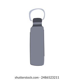 mockup stainless bottle cartoon. reusable steel, container package, thermo sport mockup stainless bottle sign. isolated symbol vector illustration