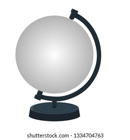 Mockup Stand for Earth Globe isolated on white background. Vector illustration for Your Design.