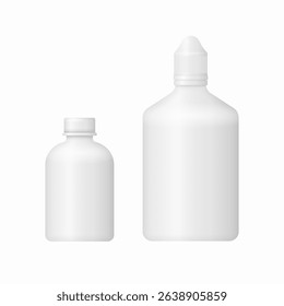 Mockup of supplement container jar label vector blank vitamin box cap medicine remedy plastic can pharmaceutical pack 3d tablet whey realistic package