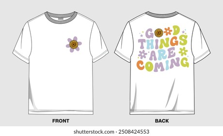 Mockup t shirt, front and back, design street wear