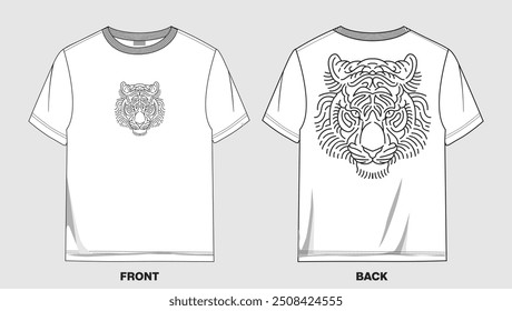 Mockup t shirt, front and back, design street wear