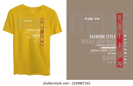 mockup t shirt vector illustration typography design