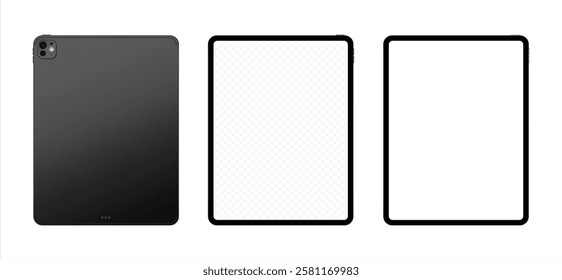 Mock-up tablet black color with blank screen for your design. Vector 10 eps.