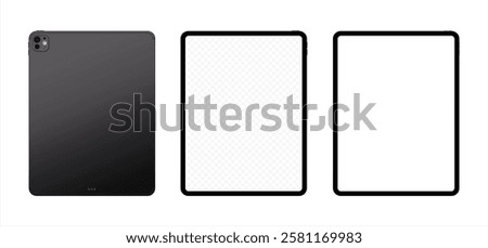 Mock-up tablet black color with blank screen for your design. Vector 10 eps.