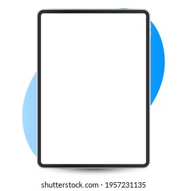 Mockup tablet with blank white screen. Vector illustration. 