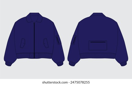 maqueta plantilla BOMBER CHAQUETA BOLSILLO HARRINGTON