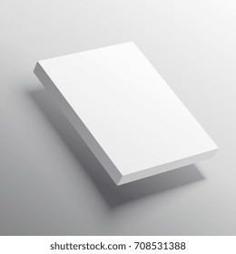 mockup template of 3d stock of pages or box
