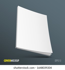 Mockup Template Blank Cover Of Magazine, Book, Booklet, Brochure. Illustration. Background. Mock Up.