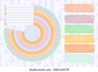 Mockup template with blank student habit tracker template. Management strategy. Business, teamwork. Calendar template. Business organizer. Plan for the week. Tu du sheet. Schedule of lessons.