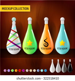 Mockup template bottles for branding and product designs