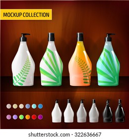 Mockup template bottles for branding and product designs