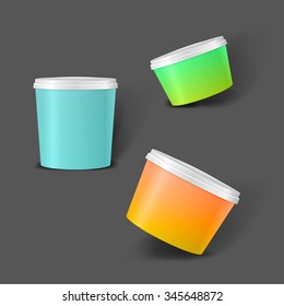Mockup template for branding and product designs. Isolated realistic package with shadows. Easy to use for advertising and products.