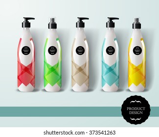 Mockup template for branding and product designs. Isolated realistic bottles with unique design. Easy to use for advertising branding and marketing.