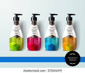 Mockup template for branding and product designs. Isolated realistic bottles with unique design. Easy to use for advertising branding and marketing.