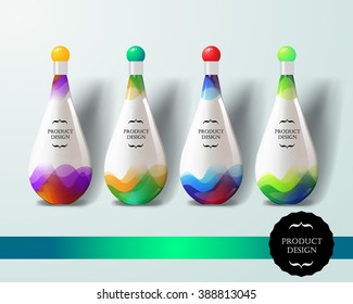 Mockup template for branding and product designs. Isolated realistic bottles with unique design. Easy to use for advertising branding and marketing.