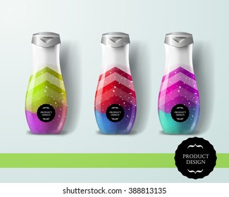 Mockup template for branding and product designs. Isolated realistic bottles with unique design. Easy to use for advertising branding and marketing.