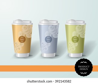 Mockup template for branding and product designs. Isolated realistic bottles with unique design. Easy to use for advertising branding and marketing.
