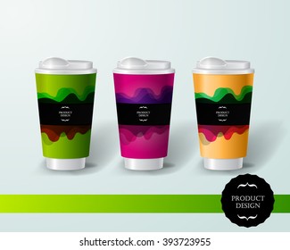 Mockup template for branding and product designs. Isolated realistic cups mugs with unique design. Easy to use for advertising branding and marketing.