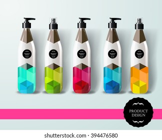 Mockup template for branding and product designs. Isolated realistic bottles with unique design. Easy to use for advertising branding and marketing.