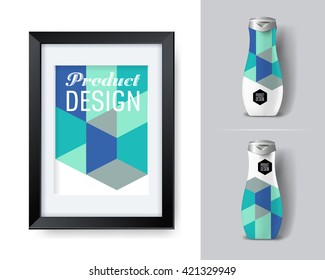 Mockup template for branding and product designs. Isolated realistic bottles with shadows. Easy to use for advertising and cosmetic products.