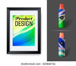 Mockup template for branding and product designs. Isolated realistic bottles with poster and unique sample design. Easy to use for advertising branding and marketing.