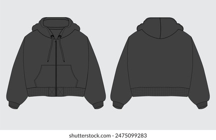 Mockup template design hoodie active jacket