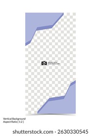 Mockup template of editable dark color cover or banner design with fluid wireframe artwork and photo insert option on vertical background 91