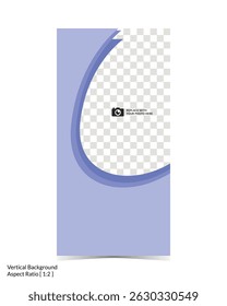 Mockup template of editable dark color cover or banner design with fluid wireframe artwork and photo insert option on vertical background 93