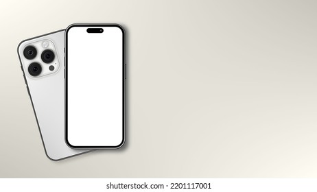 mockup or template new smartphone design vector for content creator