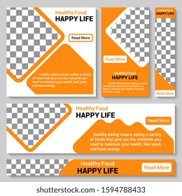 mockup template poster with orange colour. any size brochure collection template. vector illustration 